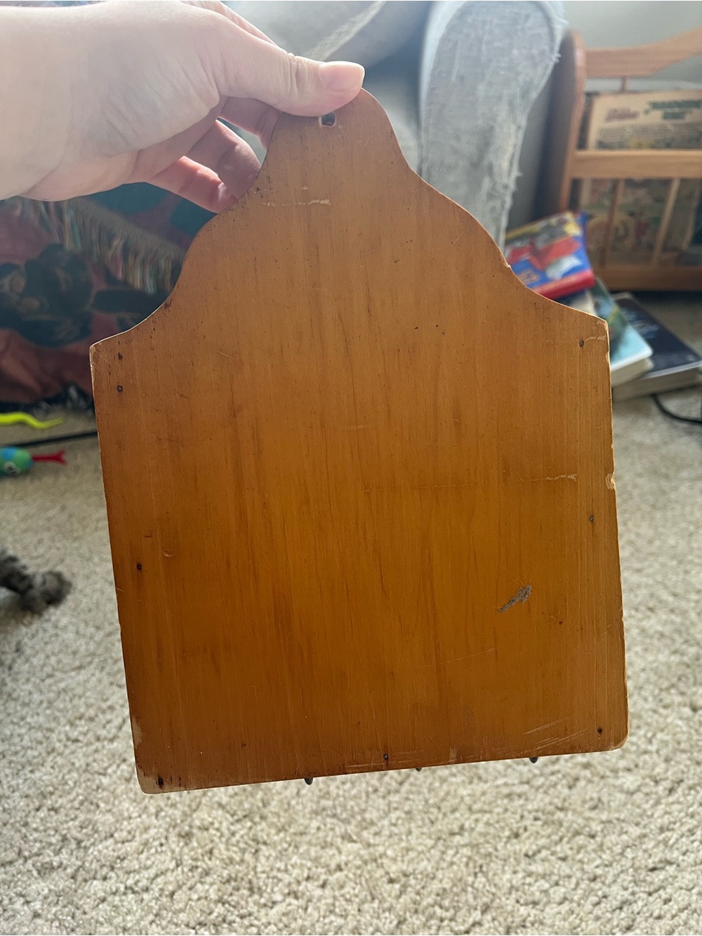 Wooden Wall Mail & Key Holder in Warm Brown - Picture 6 of 6